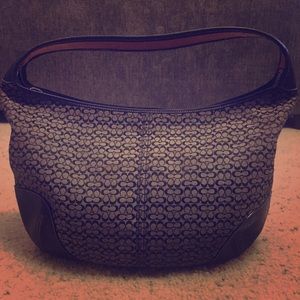 Coach Black Signature Hobo Bag