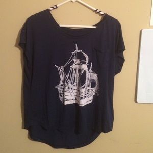 Navy blue ship shirt