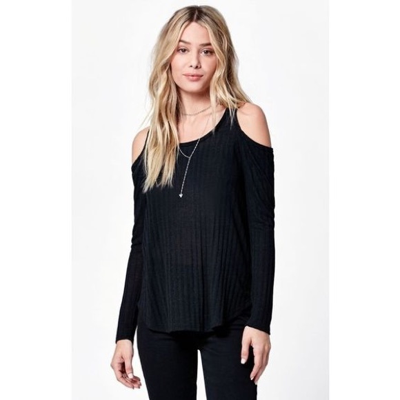 LA Hearts Cold Shoulder Long Sleeve