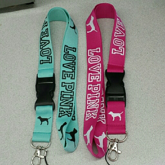 2 New Love Pink Lanyards