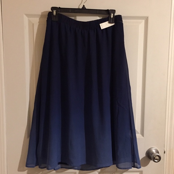 Beautiful blue ombré chiffon skirt
