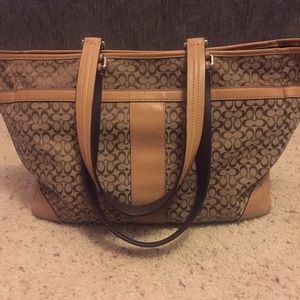 Coach Khaki Multi-function Travel Beige Diaper Bag