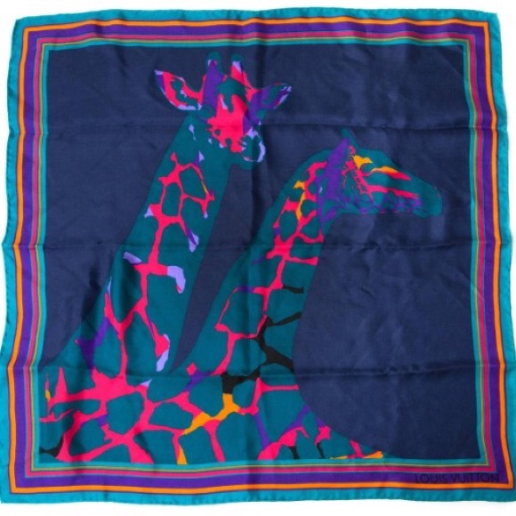 Nwt Louis Vuitton silk giraffe scarf - Picture 2 of 4