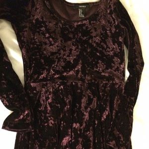 Purple velour dress