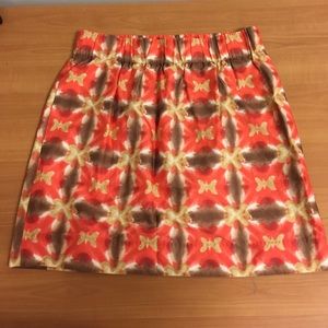 J. Crew Print Cotton Skirt Size 4