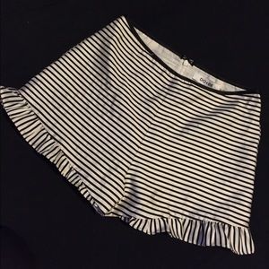 Black and white stripped shorts