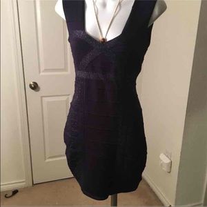 Navy Forever 21 bandage knit  dress size Large