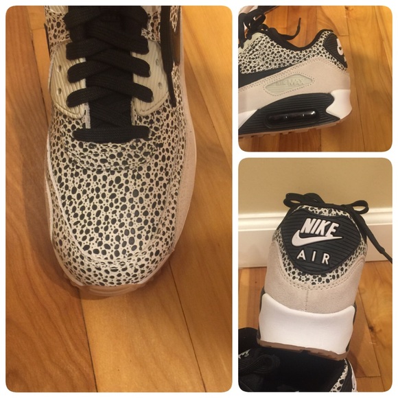 💥New💥 NIKE Air Max 90 Premium ~ wht/blk/gum - Picture 3 of 4