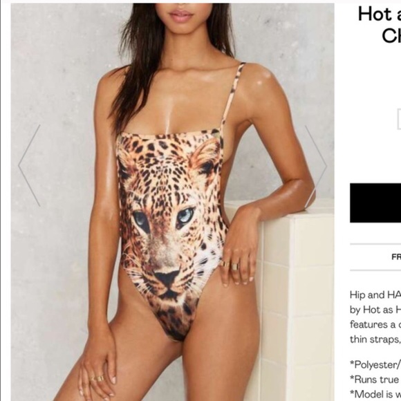 Hot as hell HAHp on it cheetah swimsuit.  Medium