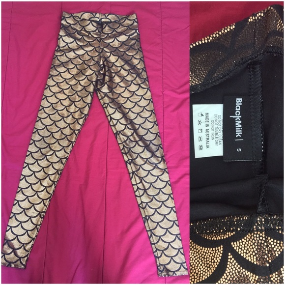 Black Milk Clothing Bronze Mermaid Leggings