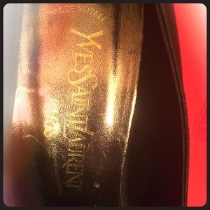Vintage Yves Saint Laurent Black SatinKitten Heels