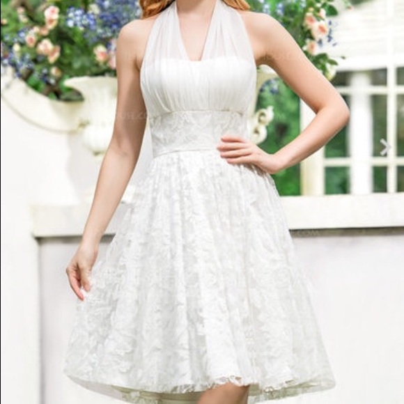 Beautiful White Halter Dress