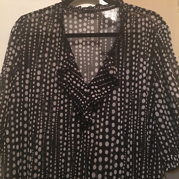 Lane Bryant Plus Size Polk a Dot Blouse