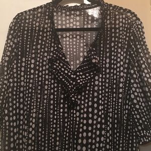 Lane Bryant Plus Size Polk a Dot Blouse