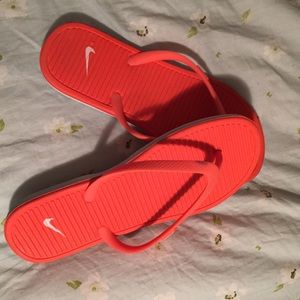 Coral Orange Nike Sandals