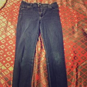 7 for mankind high waist skinny jeans dark wash