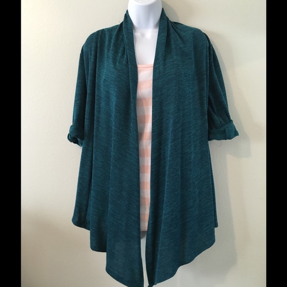 Derek Heart Sweaters - 🍂Teal Handkerchief-Hem Cardigan🍂