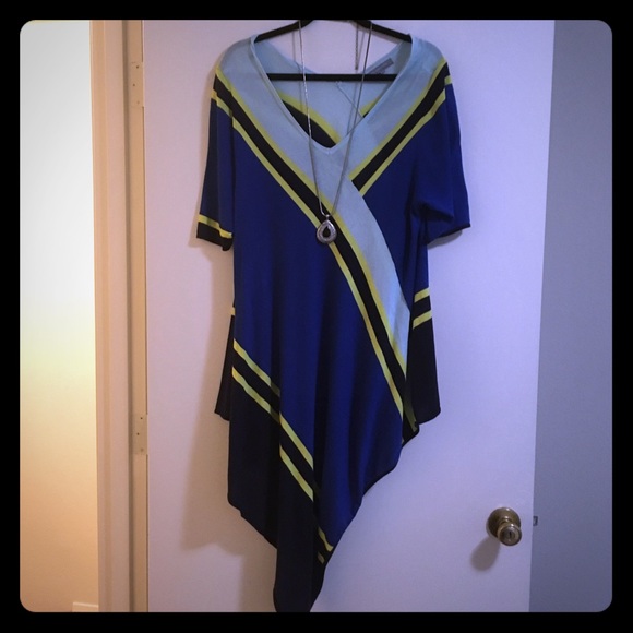 NY Collection, Size XL Bold Striped Tunic