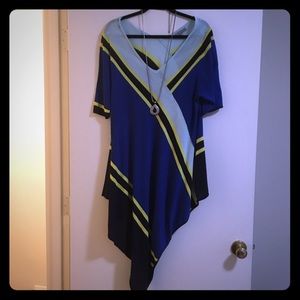 NY Collection, Size XL Bold Striped Tunic