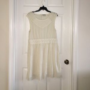 Lucky brand dress Sz L Ivory with white details