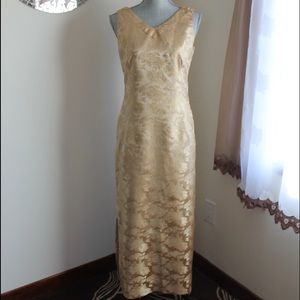 Vintage Gold Evening Gown