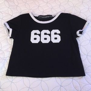omighty 666 crop top