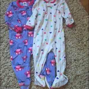 Two toddler girls pajamas