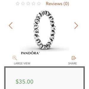 Pandora ring heart band