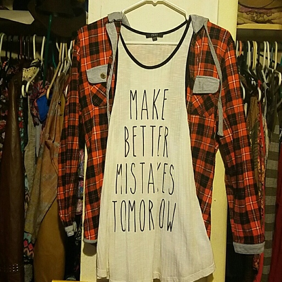 Make better mistakes tomorrow plaid outfit