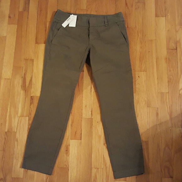 Jcrew olive "Andie" slim pants