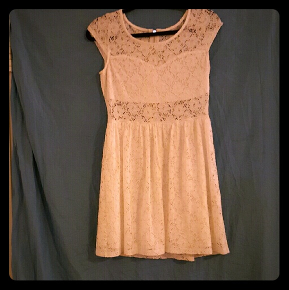 White lace baby doll dress