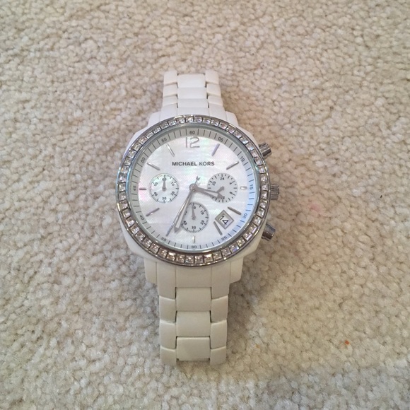 Authentic crystal stone face Michael Kors watch