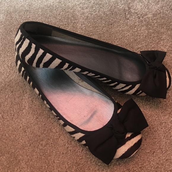 Gap, zebra print ballet flat with bow