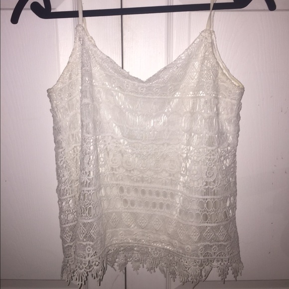 White Lace Tank Top