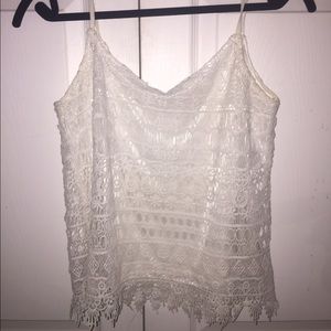 White Lace Tank Top