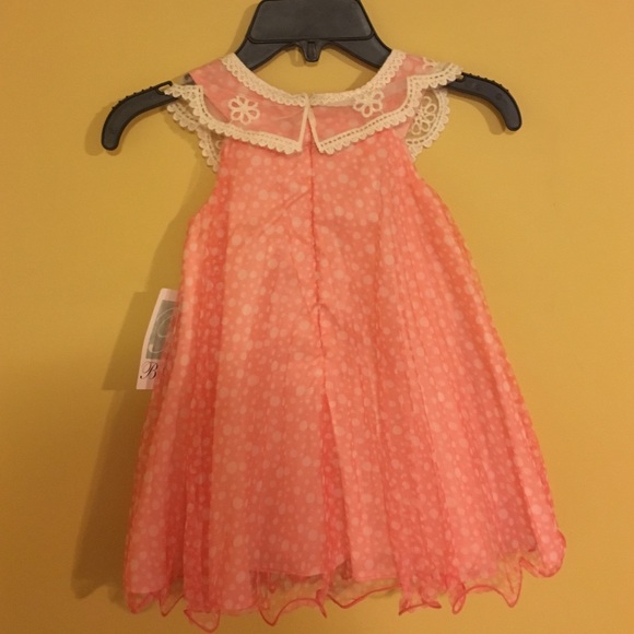 Beautiful peach/coral toddler dress - Picture 2 of 3