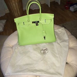 inspired large handbag in kiwi