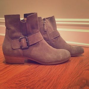Gray shortie boots