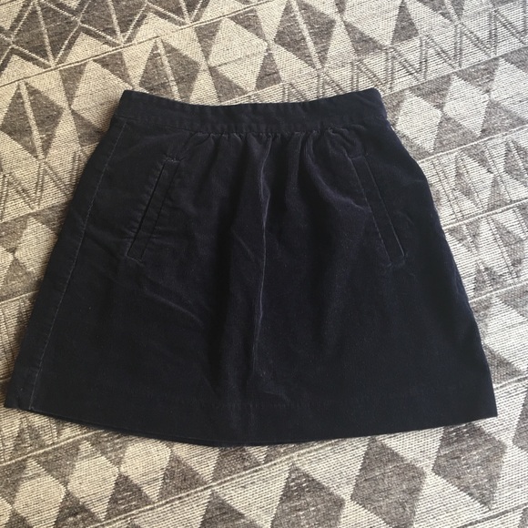J.Crew corduroy navy skirt for autumn