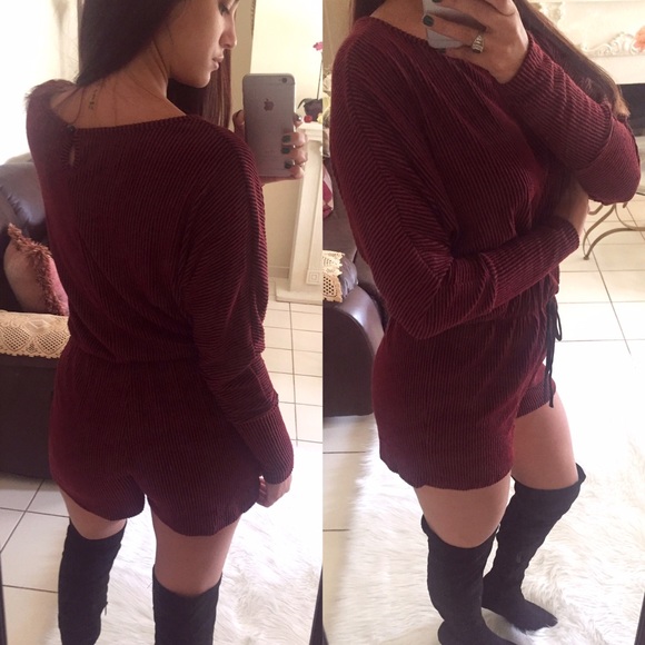 SALE❗️'Wine n Dine' Dolman Romper - Picture 2 of 3