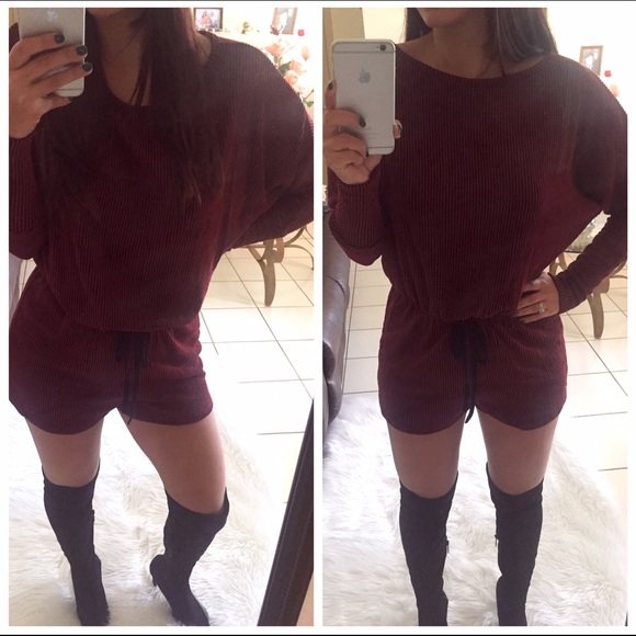 SALE❗️'Wine n Dine' Dolman Romper - Picture 3 of 3