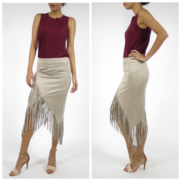 ❌❌❌❌ 🆕 Olivaceous Fringe Boho Skirt - Picture 7 of 7
