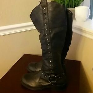 INC Black knee high riding boots