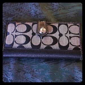 Coach black & gray thin wallet.  $20 FIRM