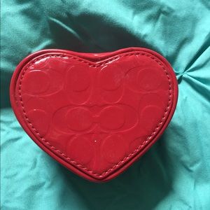 NWT travel jewlery Coach heart