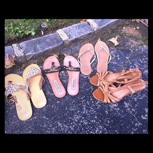 Set of 4 sandals, women's size 9.