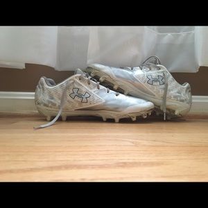 White Under Armour Cleats 11.5
