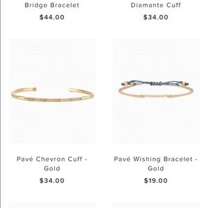 Stella & Dot Pave Wishing Bracelet Gold