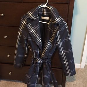 Zara plaid coat size L