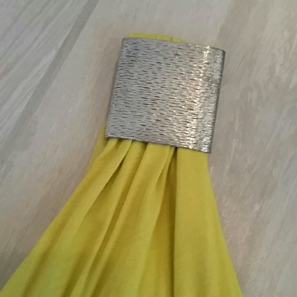 Yellow Asymmetrical Ruched Tank - Picture 2 of 3